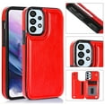 thumbnail image 1 of For Samsung Galaxy A32 5G Wallet Case with Card Holder, Premium PU Leather Kickstand Credit Card Slots Case,[RFID Blocking] Double Magnetic Clasp Back Flip Durable Shockproof Cover, Red, 1 of 8