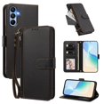 thumbnail image 1 of For Samsung Galaxy A35 5G 6.6-inch Wallet Case Multi-Card Slots Zipper Wallet Leather Phone Case,Black,For Galaxy A35 5G, 1 of 10