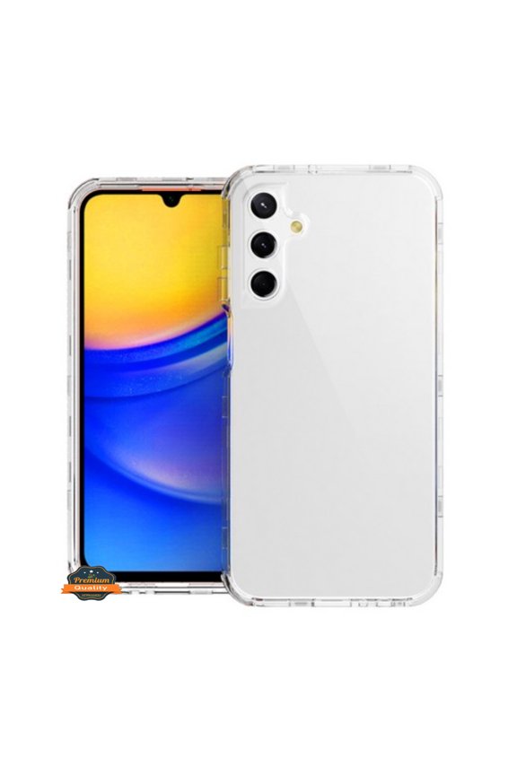 For Samsung Galaxy A35 5G Hybrid Transparent 3in1 Corner Tough Durable Detachable Shockproof Frame Hard PC + TPU Slim Phone Case Cover by Xpression - Clear