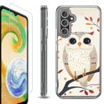 thumbnail image 1 of For Samsung Galaxy A35 5G Phone Case Cover, Shockproof Bumper Hybrid Case with Tempered Glass Screen Protector, by OneToughShield - Autumn Owl, 1 of 3