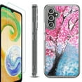 thumbnail image 1 of For Samsung Galaxy A35 5G Phone Case Cover, Shockproof Bumper Hybrid Case with Tempered Glass Screen Protector, by OneToughShield - Blossom Paint, 1 of 3