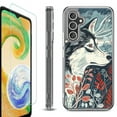 thumbnail image 1 of For Samsung Galaxy A35 5G Phone Case Cover, Shockproof Bumper Hybrid Case with Tempered Glass Screen Protector, by OneToughShield - Calm Husky, 1 of 3