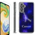 thumbnail image 1 of For Samsung Galaxy A35 5G Phone Case Cover, Shockproof Bumper Hybrid Case with Tempered Glass Screen Protector, by OneToughShield - Cancer, 1 of 3