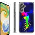 thumbnail image 1 of For Samsung Galaxy A35 5G Phone Case Cover, Shockproof Bumper Hybrid Case with Tempered Glass Screen Protector, by OneToughShield - Cosmos Dance, 1 of 3