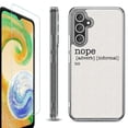 thumbnail image 1 of For Samsung Galaxy A35 5G Phone Case Cover, Shockproof Bumper Hybrid Case with Tempered Glass Screen Protector, by OneToughShield - Dictionary/Nope, 1 of 3