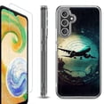 thumbnail image 1 of For Samsung Galaxy A35 5G Phone Case Cover, Shockproof Bumper Hybrid Case with Tempered Glass Screen Protector, by OneToughShield - Flight Tracker, 1 of 3