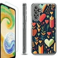 thumbnail image 1 of For Samsung Galaxy A35 5G Phone Case Cover, Shockproof Bumper Hybrid Case with Tempered Glass Screen Protector, by OneToughShield - Hearts n Arrows, 1 of 3