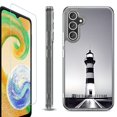 thumbnail image 1 of For Samsung Galaxy A35 5G Phone Case Cover, Shockproof Bumper Hybrid Case with Tempered Glass Screen Protector, by OneToughShield - Lighthouse, 1 of 3
