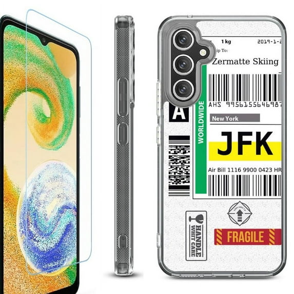 For Samsung Galaxy A35 5G Phone Case Cover, Shockproof Bumper Hybrid Case with Tempered Glass Screen Protector, by OneToughShield - Mail / New York