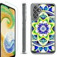 thumbnail image 1 of For Samsung Galaxy A35 5G Phone Case Cover, Shockproof Bumper Hybrid Case with Tempered Glass Screen Protector, by OneToughShield - Mandalas Color, 1 of 3