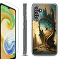 thumbnail image 1 of For Samsung Galaxy A35 5G Phone Case Cover, Shockproof Bumper Hybrid Case with Tempered Glass Screen Protector, by OneToughShield - Melting Clock, 1 of 3