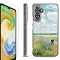 thumbnail image 1 of For Samsung Galaxy A35 5G Phone Case Cover, Shockproof Bumper Hybrid Case with Tempered Glass Screen Protector, by OneToughShield - Poppy Field, 1 of 3