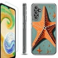 thumbnail image 1 of For Samsung Galaxy A35 5G Phone Case Cover, Shockproof Bumper Hybrid Case with Tempered Glass Screen Protector, by OneToughShield - Sea Star, 1 of 3