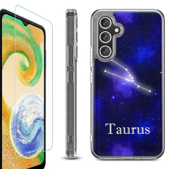 For Samsung Galaxy A35 5G Phone Case Cover, Shockproof Bumper Hybrid Case with Tempered Glass Screen Protector, by OneToughShield - Taurus