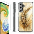 thumbnail image 1 of For Samsung Galaxy A35 5G Phone Case Cover, Shockproof Bumper Hybrid Case with Tempered Glass Screen Protector, by OneToughShield - Wheat Painting, 1 of 3