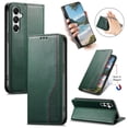 thumbnail image 1 of For Samsung Galaxy A36 5G 6.7-inch Case,Elastic Wristband Magnetic Suction Closure Flip Stand Wallet Leather Phone Case,Green, 1 of 12