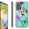 thumbnail image 1 of For Samsung Galaxy A36 5G Phone Case Cover, Shockproof Bumper Hybrid Case with Tempered Glass Screen Protector, by OneToughShield - Butterfly, 1 of 3
