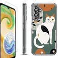 thumbnail image 1 of For Samsung Galaxy A36 5G Phone Case Cover, Shockproof Bumper Hybrid Case with Tempered Glass Screen Protector, by OneToughShield - Cat, 1 of 3