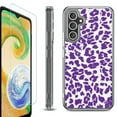 thumbnail image 1 of For Samsung Galaxy A36 5G Phone Case Cover, Shockproof Bumper Hybrid Case with Tempered Glass Screen Protector, by OneToughShield - Cheetah Purple, 1 of 3