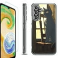 thumbnail image 1 of For Samsung Galaxy A36 5G Phone Case Cover, Shockproof Bumper Hybrid Case with Tempered Glass Screen Protector, by OneToughShield - Curious Cat, 1 of 3