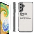 thumbnail image 1 of For Samsung Galaxy A36 5G Phone Case Cover, Shockproof Bumper Hybrid Case with Tempered Glass Screen Protector, by OneToughShield - Dictionary/Laugh, 1 of 3