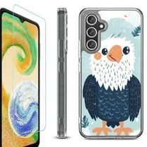 For Samsung Galaxy A36 5G Phone Case Cover, Shockproof Bumper Hybrid Case with Tempered Glass Screen Protector, by OneToughShield - Eagle Smile