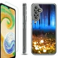 thumbnail image 1 of For Samsung Galaxy A36 5G Phone Case Cover, Shockproof Bumper Hybrid Case with Tempered Glass Screen Protector, by OneToughShield - Fireflies, 1 of 3