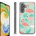 thumbnail image 1 of For Samsung Galaxy A36 5G Phone Case Cover, Shockproof Bumper Hybrid Case with Tempered Glass Screen Protector, by OneToughShield - Flamingo, 1 of 3