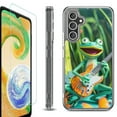 thumbnail image 1 of For Samsung Galaxy A36 5G Phone Case Cover, Shockproof Bumper Hybrid Case with Tempered Glass Screen Protector, by OneToughShield - Frog Guitar, 1 of 3