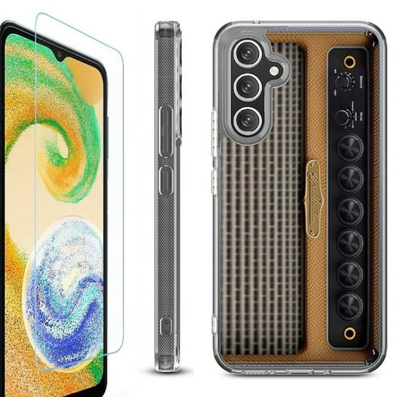 For Samsung Galaxy A36 5G Phone Case Cover, Shockproof Bumper Hybrid Case with Tempered Glass Screen Protector, by OneToughShield - Guitar Amp