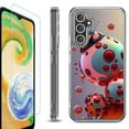 thumbnail image 1 of For Samsung Galaxy A36 5G Phone Case Cover, Shockproof Bumper Hybrid Case with Tempered Glass Screen Protector, by OneToughShield - Ladybug Robot, 1 of 3