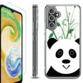 thumbnail image 1 of For Samsung Galaxy A36 5G Phone Case Cover, Shockproof Bumper Hybrid Case with Tempered Glass Screen Protector, by OneToughShield - Panda, 1 of 3