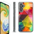 thumbnail image 1 of For Samsung Galaxy A36 5G Phone Case Cover, Shockproof Bumper Hybrid Case with Tempered Glass Screen Protector, by OneToughShield - Polygon, 1 of 3