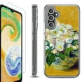 thumbnail image 1 of For Samsung Galaxy A36 5G Phone Case Cover, Shockproof Bumper Hybrid Case with Tempered Glass Screen Protector, by OneToughShield - Roses, 1 of 3
