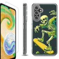 thumbnail image 1 of For Samsung Galaxy A36 5G Phone Case Cover, Shockproof Bumper Hybrid Case with Tempered Glass Screen Protector, by OneToughShield - Skeleton Skater, 1 of 3