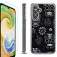 thumbnail image 1 of For Samsung Galaxy A36 5G Phone Case Cover, Shockproof Bumper Hybrid Case with Tempered Glass Screen Protector, by OneToughShield - Skull Mix, 1 of 3