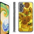 thumbnail image 1 of For Samsung Galaxy A36 5G Phone Case Cover, Shockproof Bumper Hybrid Case with Tempered Glass Screen Protector, by OneToughShield - Sunflower, 1 of 3