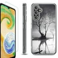 thumbnail image 1 of For Samsung Galaxy A36 5G Phone Case Cover, Shockproof Bumper Hybrid Case with Tempered Glass Screen Protector, by OneToughShield - Tree BW, 1 of 3