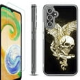 thumbnail image 1 of For Samsung Galaxy A36 5G Phone Case Cover, Shockproof Bumper Hybrid Case with Tempered Glass Screen Protector, by OneToughShield - Wing Skull, 1 of 3