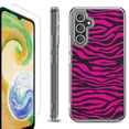 thumbnail image 1 of For Samsung Galaxy A36 5G Phone Case Cover, Shockproof Bumper Hybrid Case with Tempered Glass Screen Protector, by OneToughShield - Zebra Pink, 1 of 3