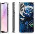 thumbnail image 1 of For Samsung Galaxy A36 5G Protective Shockproof Phone Case, by OneToughShield - Blue Rose, 1 of 4