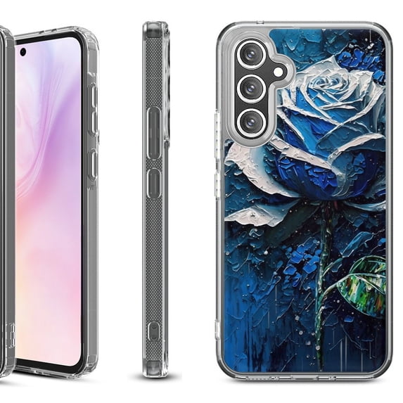 For Samsung Galaxy A36 5G Protective Shockproof Phone Case, by OneToughShield - Blue Rose