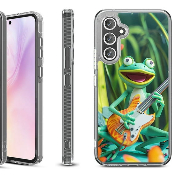 For Samsung Galaxy A36 5G Protective Shockproof Phone Case, by OneToughShield - Frog Guitar