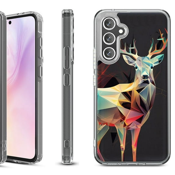 For Samsung Galaxy A36 5G Protective Shockproof Phone Case, by OneToughShield - Geometric Deer