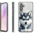 thumbnail image 1 of For Samsung Galaxy A36 5G Protective Shockproof Phone Case, by OneToughShield - Husky Puppy, 1 of 4