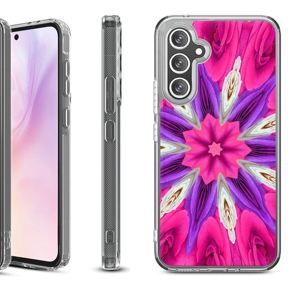 For Samsung Galaxy A36 5G Protective Shockproof Phone Case, by OneToughShield - Kaleidoscope Rose