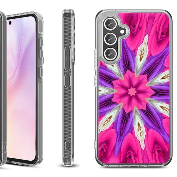 For Samsung Galaxy A36 5G Protective Shockproof Phone Case, by OneToughShield - Kaleidoscope Rose