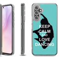 thumbnail image 1 of For Samsung Galaxy A36 5G Protective Shockproof Phone Case, by OneToughShield - Keep Calm / Dancing, 1 of 4