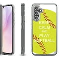 thumbnail image 1 of For Samsung Galaxy A36 5G Protective Shockproof Phone Case, by OneToughShield - Keep Calm Softball, 1 of 4