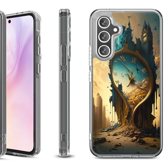 For Samsung Galaxy A36 5G Protective Shockproof Phone Case, by OneToughShield - Melting Clock